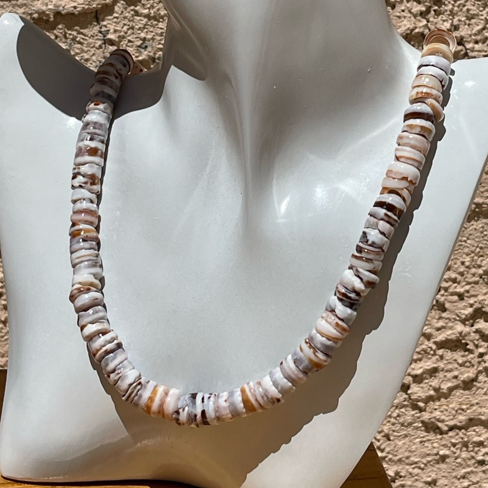 Hawaiian Large Tiger Puka Shells From Maui Sterling Clasp
